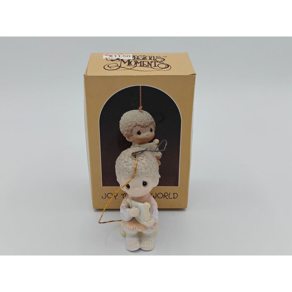 Precious Moments Joy To The World 1984 Enesco E-5388 Porcelain Ornament With Box